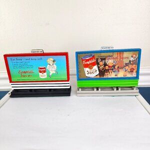 Lefton O Scale Billboards of Yesteryear Campbell's Soup Lot of Two Roadside USA